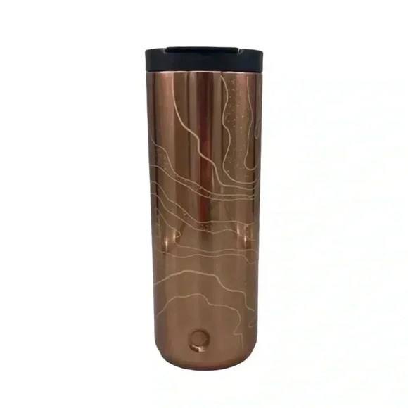 Starbucks collectible stylish hot Siren Insulated Tumbler Rose Gold mug EVC 16oz - Picture 1 of 3
